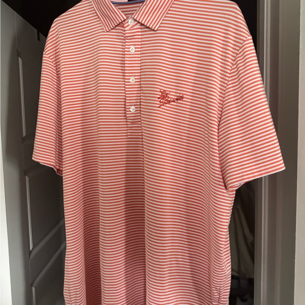 Ralph Lauren Coral Striped Polo Shirt